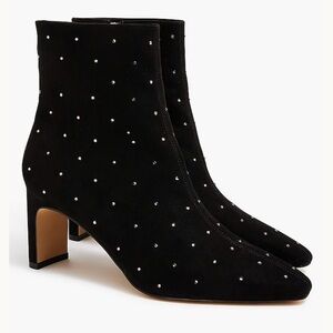 J. Crew Black Rhinestone Booties